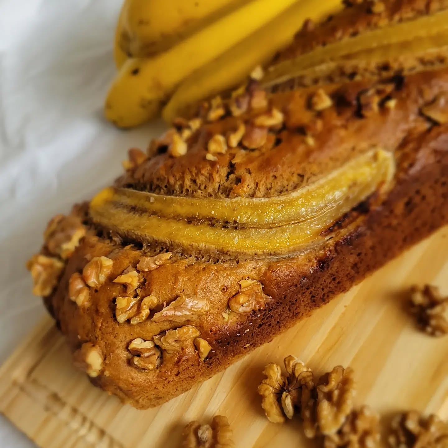 Pão de Banana com nozes